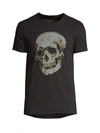 John Varvatos Men's Embroidery Skull Graphic T-shirt In Black