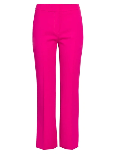 Alexander Mcqueen Women's Wool Cigarette Trousers In Orchid Pink