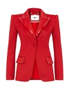 Fendi Women's Leather-trim Piqué Jacket In Baroque Red