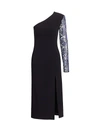 David Koma Women's Embellished One Sleeve Pencil Dress In Black Blue