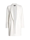 Alice And Olivia Women's Kylie Long Stripe Jacket In White Black