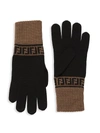 FENDI MEN'S LOGO WOOL GLOVES,0400013290387