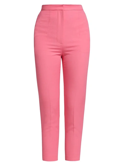 Alexander Mcqueen High-waist Ankle Trousers In Dusty Pink