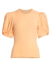 A.l.c Casey Puff Short-sleeve Top In Pale Orange