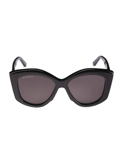 Balenciaga Extreme 56mm Butterfly Sunglasses In Black