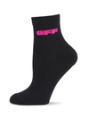 OFF-WHITE WOMEN'S BOLD LOGO SHORT SOCKS,0400013405890