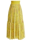 GIAMBATTISTA VALLI FLORAL SILK MAXI SKIRT,400013514746