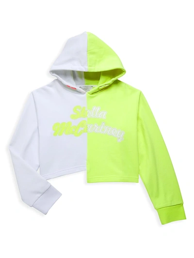 Stella Mccartney Kids' Little Girl's & Girl's Cropped Logo Hoodie In White