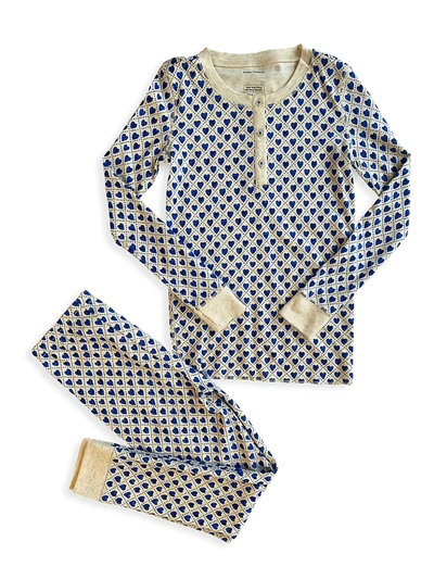 Roller Rabbit Kids' Baby's, Little Girl's & Girl's Quilted Hearts 2-piece Pajama Set In Cobalt