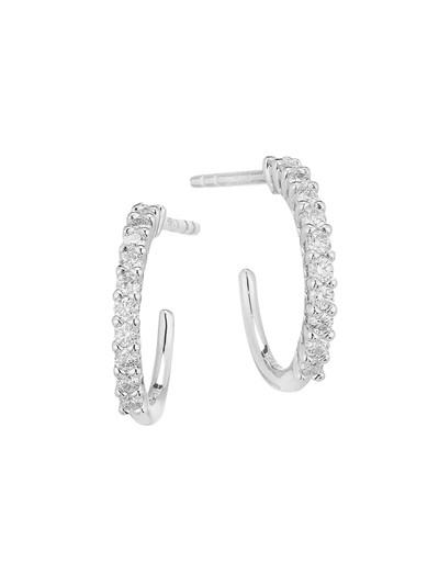 Hearts On Fire 18k White Gold & Diamond Extra-small Hoop Earrings