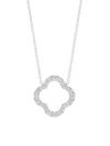 Hearts On Fire Women's 18k White Gold & Diamond Medium Petal Pendant Necklace