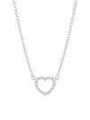 HEARTS ON FIRE WOMEN'S 18K WHITE GOLD & DIAMOND SMALL HEART PENDANT NECKLACE,400013621417