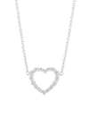 Hearts On Fire Women's 18k White Gold & Diamond Medium Heart Pendant Necklace