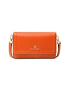 Michael Michael Kors Women's Small Jet Set Charm Leather Crossbody Phone Case In Orange Spice/gold