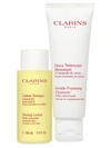 CLARINS LIMITED EDITION CLEANSING SENSATIONS 2-PIECE NORMAL OR COMBINATION SKIN SET,0400013376691