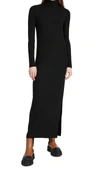 Ninety Percent + Net Sustain Cutout Stretch-knit Turtleneck Midi Dress In Black