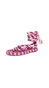 Isabel Marant 20mm Erol Cotton Rope Sandals In Pink