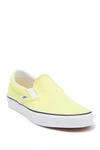 Vans Classic Slip-on Neon Sneaker In Yellow-white In Lemon Tonic/ True White