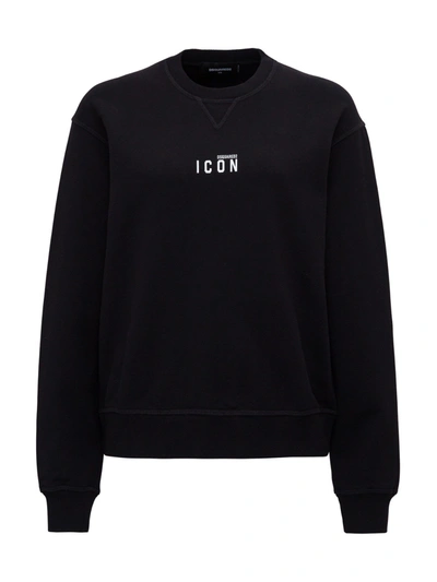 Dsquared2 Sweatshirt With Micro Logo Icon In Black