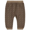 FENDI FENDI BROWN FF KNIT TROUSERS,BUG062A3TE