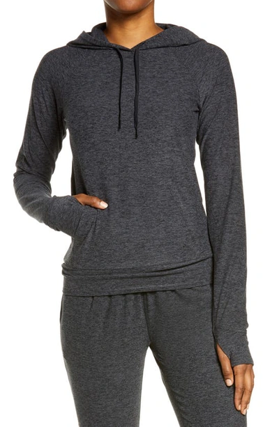 Outdoor Voices Cloudknit Hoodie In Charcoal