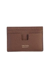 Tom Ford Branded Card Holder In Brown