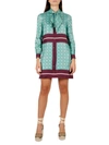 GUCCI SILK DRESS WITH GG PRINT,11694607