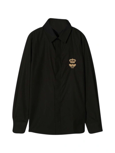 Dolce & Gabbana Kids' Black Shirt In Nero