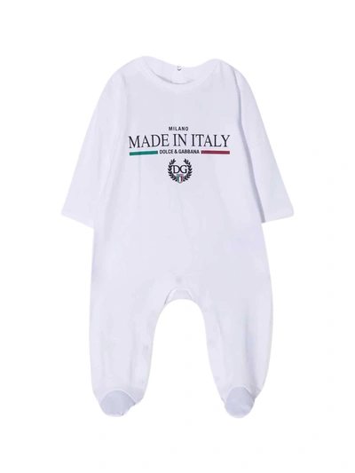 Dolce & Gabbana Babies' Pajamas In Bianco