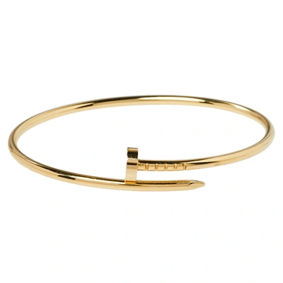 Pre-owned Cartier Juste Un Clou 18k Yellow Gold Sm Bracelet 17