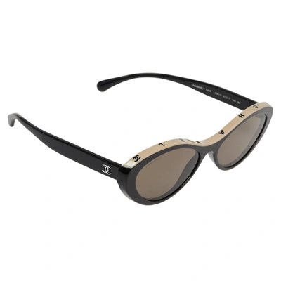 Pre-owned Chanel Black /brown 5416 Cat-eye Sunglasses | ModeSens display picture 1