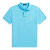 Ralph Lauren Custom Slim Fit Mesh Polo Shirt In Lindsay Blue