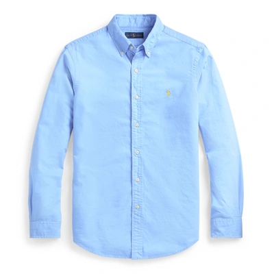 Polo Ralph Lauren Slim Fit Garment-dyed Oxford Shirt In Harbor Island Blue