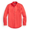 Polo Ralph Lauren Slim Fit Garment-dyed Oxford Shirt In Racing Red