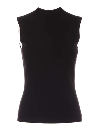 Diane Von Furstenberg High Collar Vest In Black