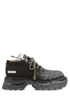 Off-white Leather Platform Sneakers In Black Grey