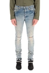 Amiri 3d Bones Skinny Stretch Denim Jeans In Clay Indigo (blue)