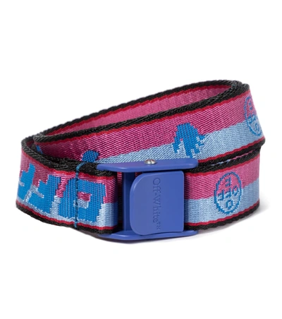 Off-white Blue New Logo Industrial Woman Belt In Multicolour