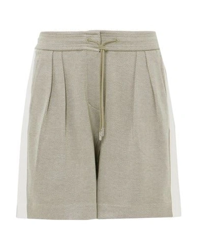 Ninety Percent Woman Shorts & Bermuda Shorts Military Green Size S Organic Cotton, Viscose, Elastane