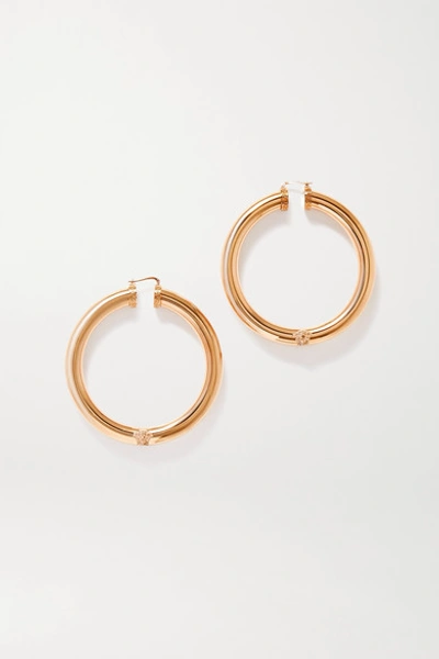 Versace Oversized Gold-tone Hoop Earrings