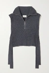 HOLZWEILER HAFJELL TIE-DETAILED RIBBED WOOL-BLEND TURTLENECK SWEATER