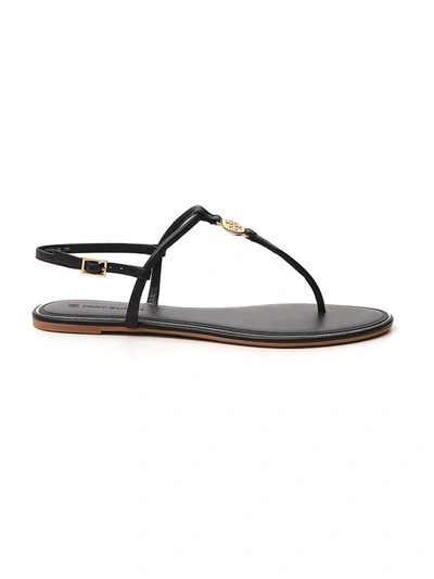 Tory Burch Black Leather Emmy Thong Sandals  Nd  Donna 5+