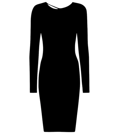 Helmut Lang Cutout Stretch-jersey Dress In Black