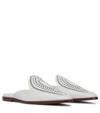 Alaïa Laser-cut Leather Half Loafers In White