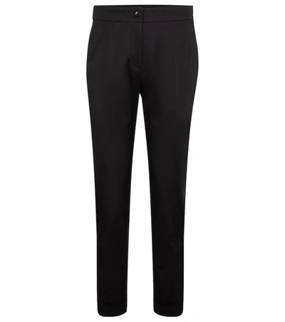 Etro High-rise Slim Cotton Pants In Black