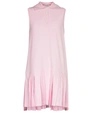 Thom Browne Tricolour Stripe Pleated Bottom Tennie Dress In Pink