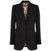 Dolce & Gabbana Black Virgin Wool Blend Single-breasted Tailored Blazer In Black