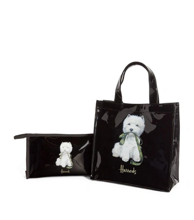 Harrods Westie Small Tote Bag And Purse Set