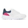 ALEXANDER MCQUEEN WHITE & PINK COURT TRAINER SNEAKERS