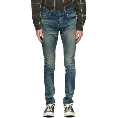 John Elliott The Cast 2 Slim-fit Distressed Denim Jeans In Canal